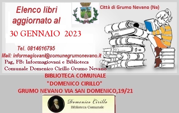 ELENCO LIBRI AGGIORNATO AL 30 GENNAIO 2023