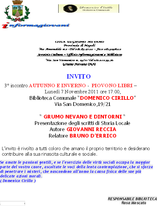 AUTUNNO E INVERNO PIOVONO LIBRI