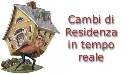 CAMBI DI RESIDENZA IN TEMPO REALE