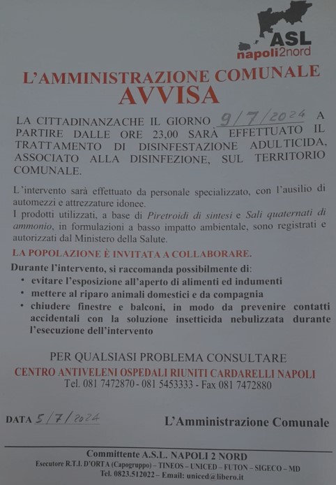 AVVISO ALLA CITTADINANZA