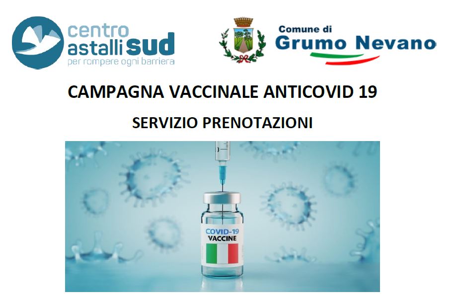 CAMPAGNA VACCINALE ANTICOVID 19 SERVIZIO PRENOTAZIONI