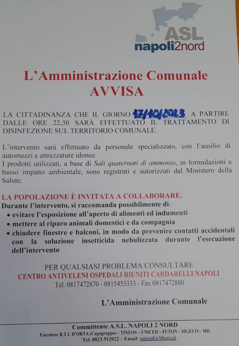 L'Amministrazione comunale AVVISA